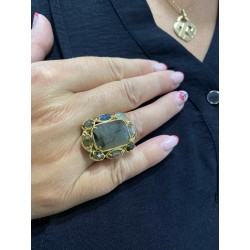 BAGUE PIERRES RECTANGULAIRES