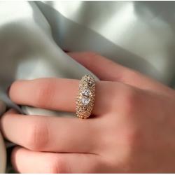 BAGUE PLAQUÉ OR KIMBERLEY