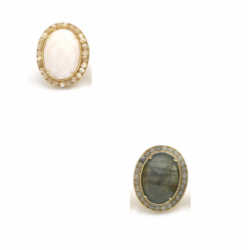 BAGUE OVALE PIERRE XXL
