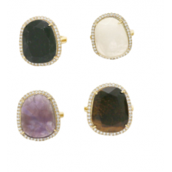 BAGUE PIERRE ET STRASS