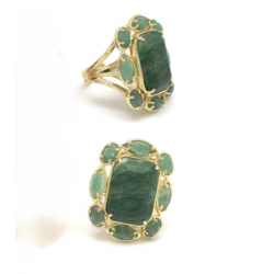 BAGUE RECTANGLE PIERRES