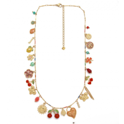 COLLIER PAMPILLES CERISE