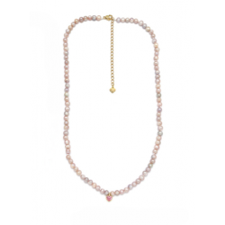 COLLIER PERLES D'EAU COEUR