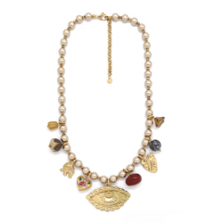 COLLIER PERLE BRELOQUE